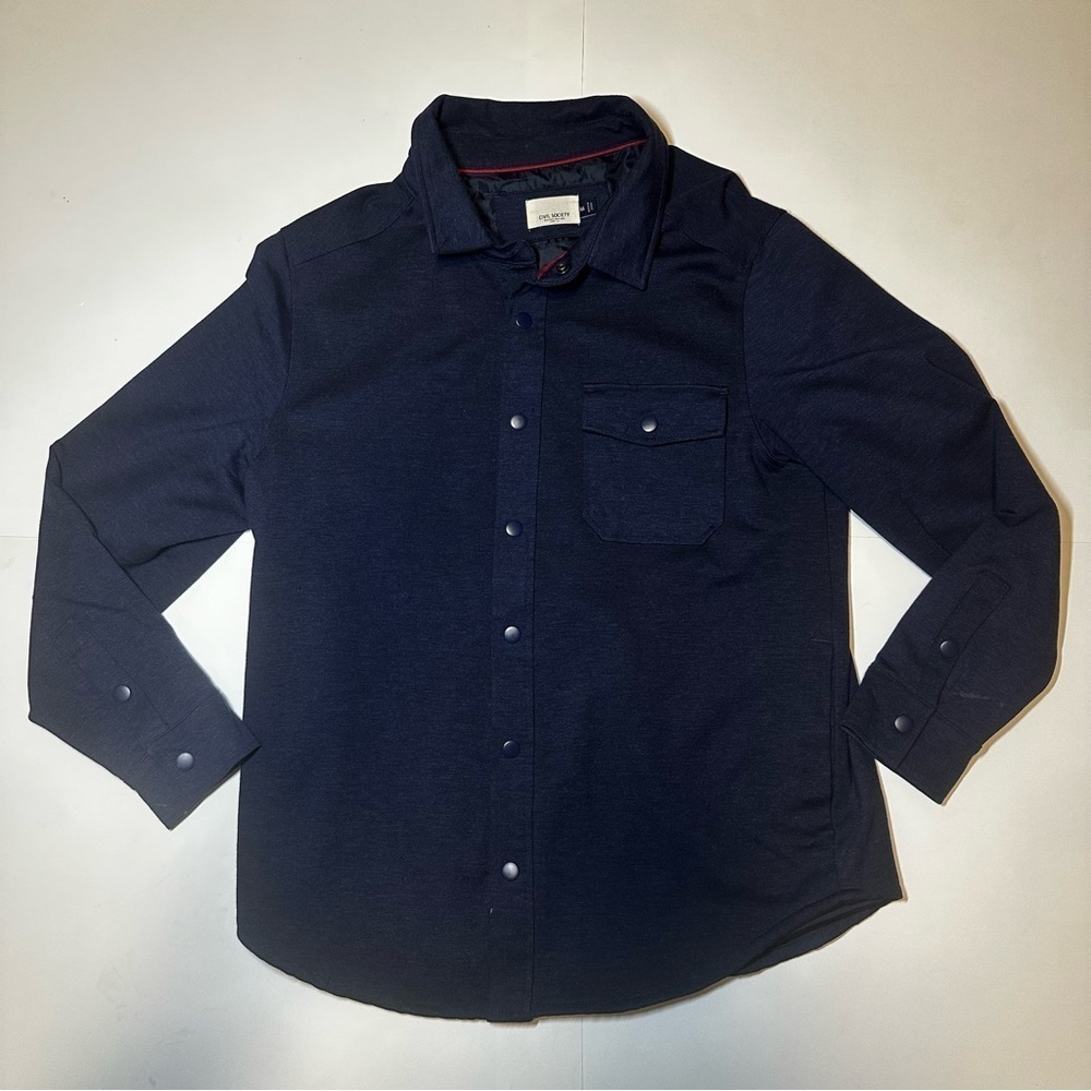 Civil Society Men Button Up Collared Jacket Size Medium